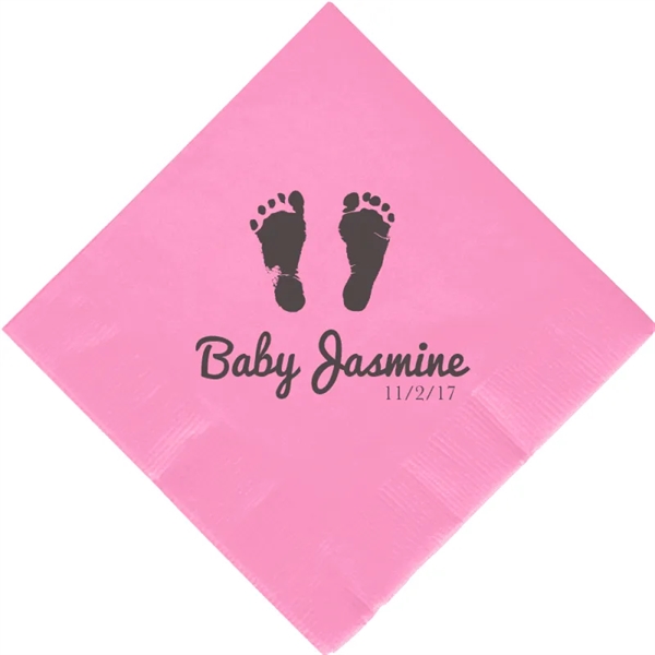 Classic Pink color option for 3ply Premium Beverage Napkins