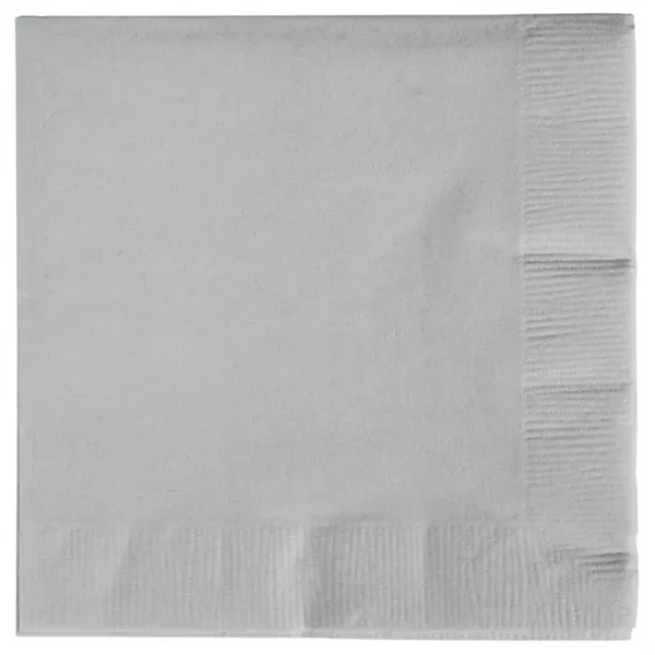 Silver color option for 3ply Premium Beverage Napkins