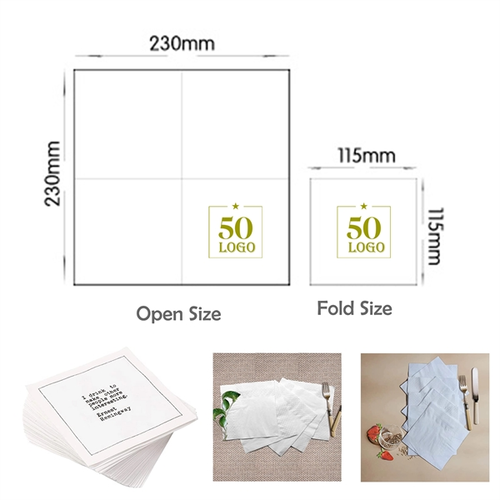 Main photo of 2 Ply White Dinner Napkins