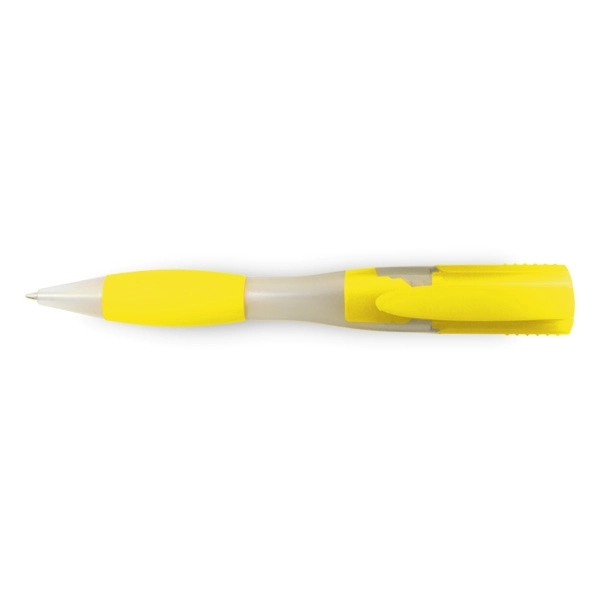 Clear Yellow color option for Geneva Soft Grip Usb Pen   Simports