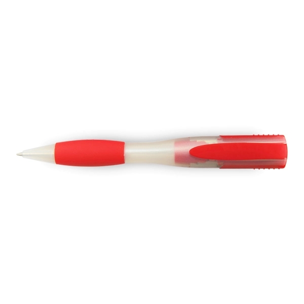 Iridescent Red color option for Geneva Soft Grip Usb Pen   Simports