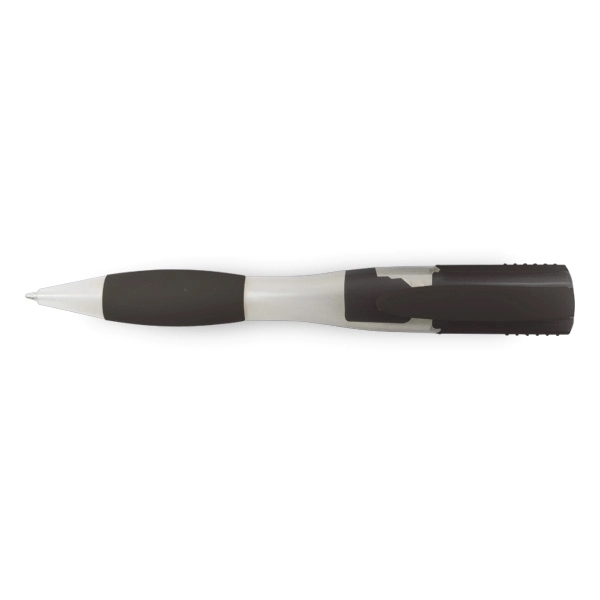 Medium Black color option for Geneva Soft Grip Usb Pen   Simports