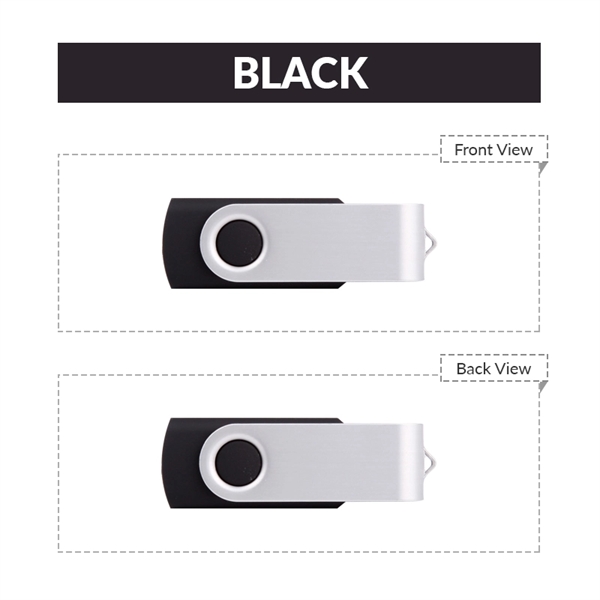 Black color option for Classic Swivel Usb Flash Drive