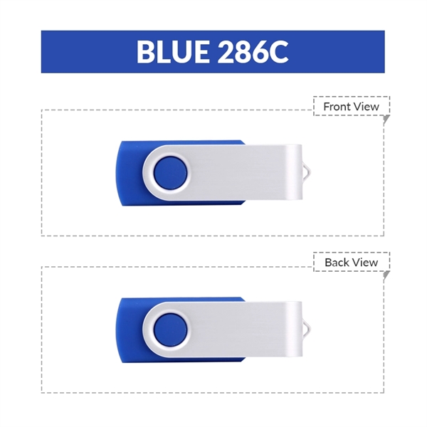 Blue 286 C color option for Classic Swivel Usb Flash Drive