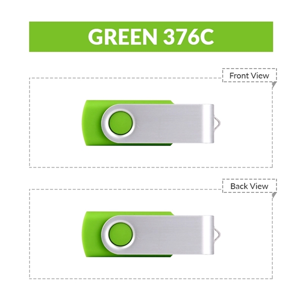 Green 376 C color option for Classic Swivel Usb Flash Drive