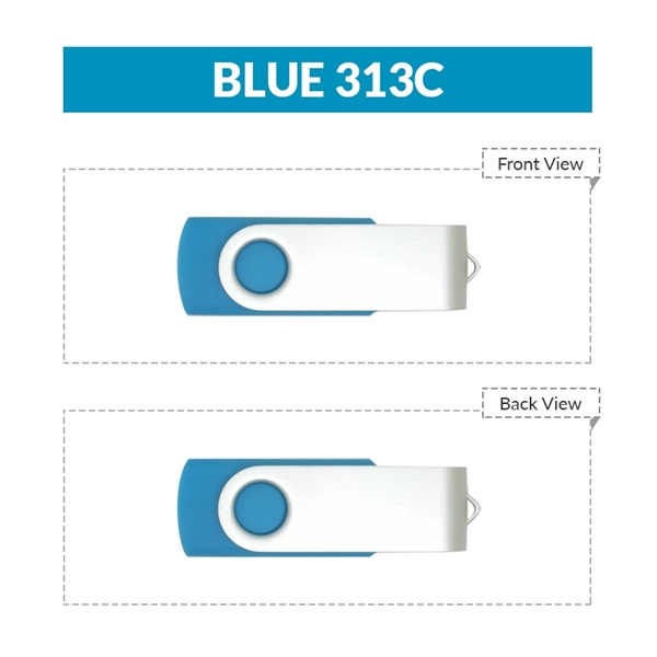Light Blue 313 C color option for Classic Swivel Usb Flash Drive