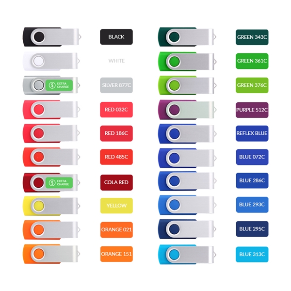 Pearl Blue color option for Classic Swivel Usb Flash Drive