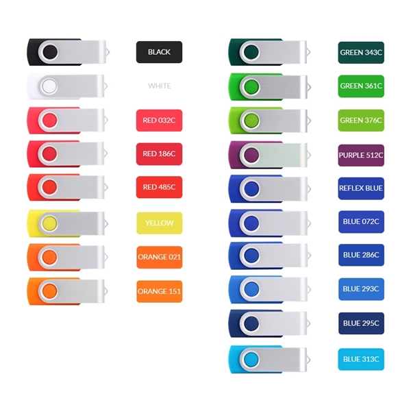 Reflex Blue C color option for Classic Swivel Usb Flash Drive