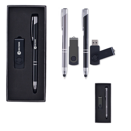Main photo of Custom Tres Chic Stylus Pen With 8 Gb Flash Drive Gift Set