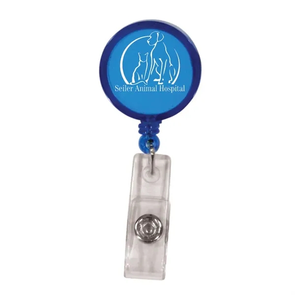 Transparent Blue color option for Round Badge Holder W/ Alligator Clip