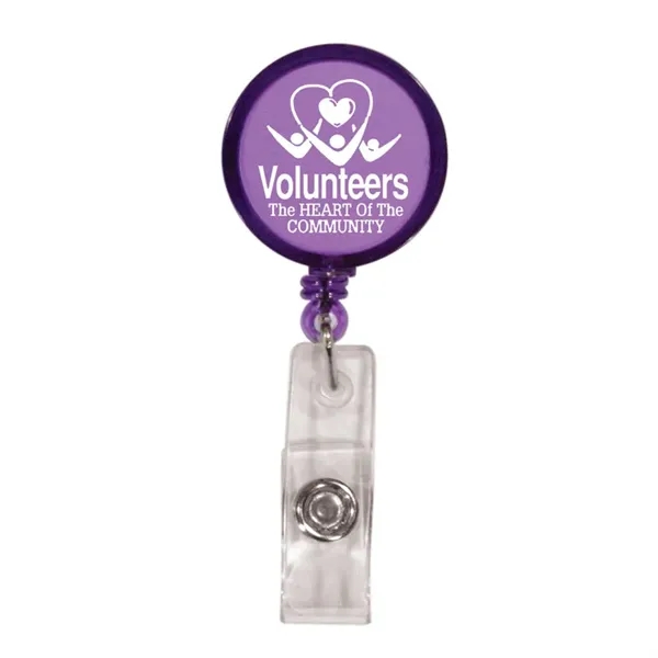 Transparent Purple color option for Round Badge Holder W/ Alligator Clip