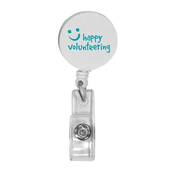 White color option for Round Badge Holder W/ Alligator Clip