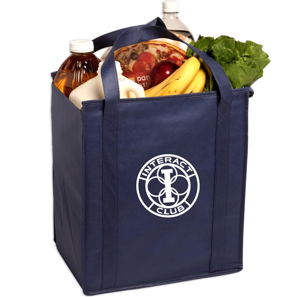 Navy Blue color option for Insulated Non Woven Grocery Tote With Gusset