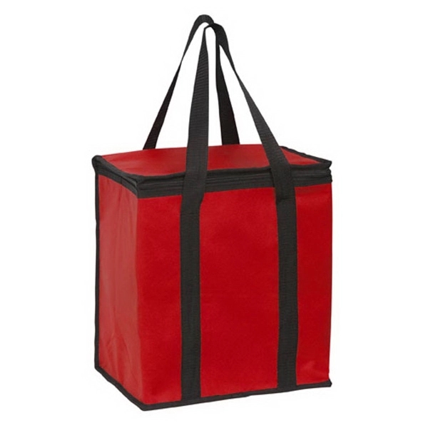 Red color option for Insulated Tote With Square Zippered Top   Color Evolution