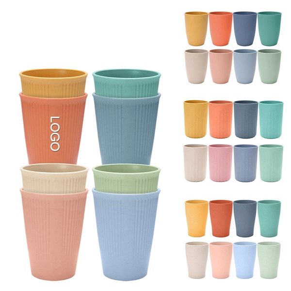 Light Green color option for 12oz Wheat Straw Cups  Reusable Drinking Glasses