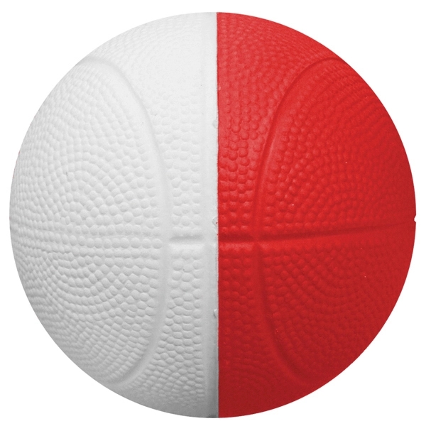 White Red color option for Two Toned Foam Basketball