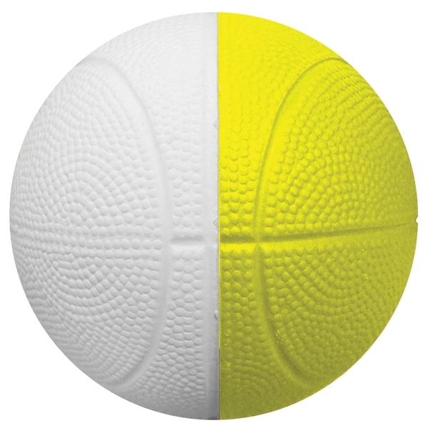 White Yellow color option for Two Toned Foam Basketball