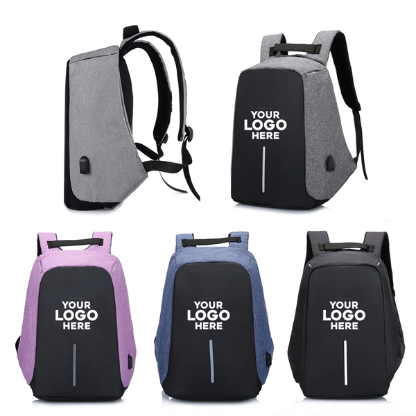 Purple color option for Anti Theft Computer Bag 15.6 Inch Backpack