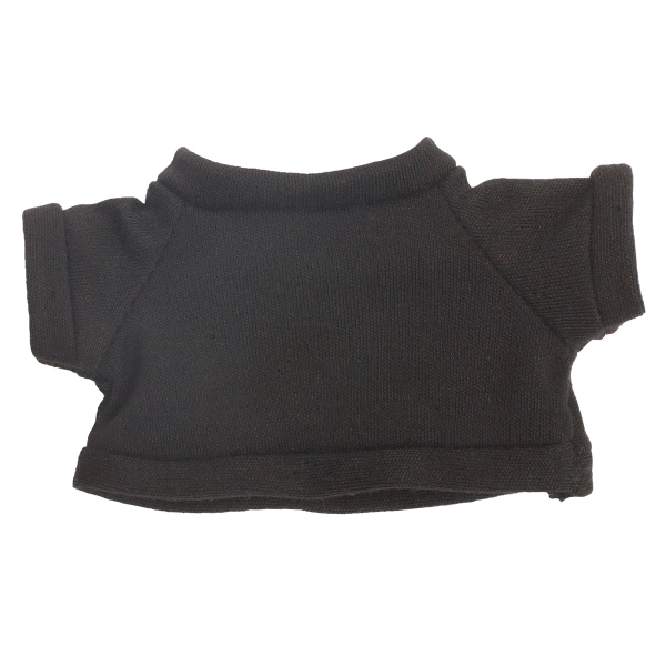 Black color option for 6  Plush Teddy Bear With Choice Of T Shirt Color