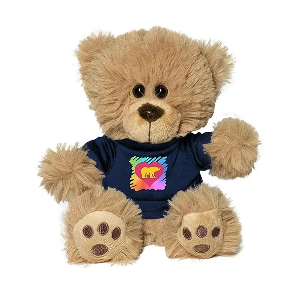 Navy Blue color option for 6  Plush Teddy Bear With Choice Of T Shirt Color