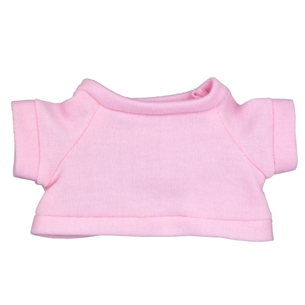 Pink color option for 6  Plush Teddy Bear With Choice Of T Shirt Color