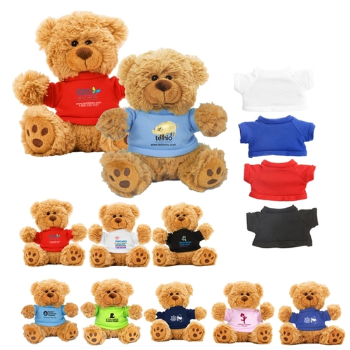 Main photo of 6  Plush Teddy Bear With Choice Of T Shirt Color