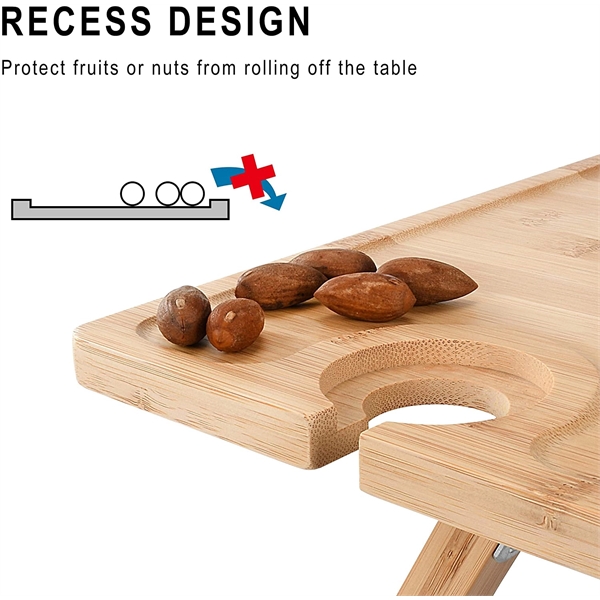 Beige color option for Portable Wine Picnic Table
