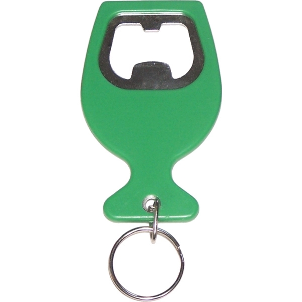 Green color option for Wine Cup Shape Bottle Opener  Key Chain