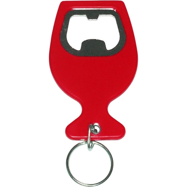 Red color option for Wine Cup Shape Bottle Opener  Key Chain