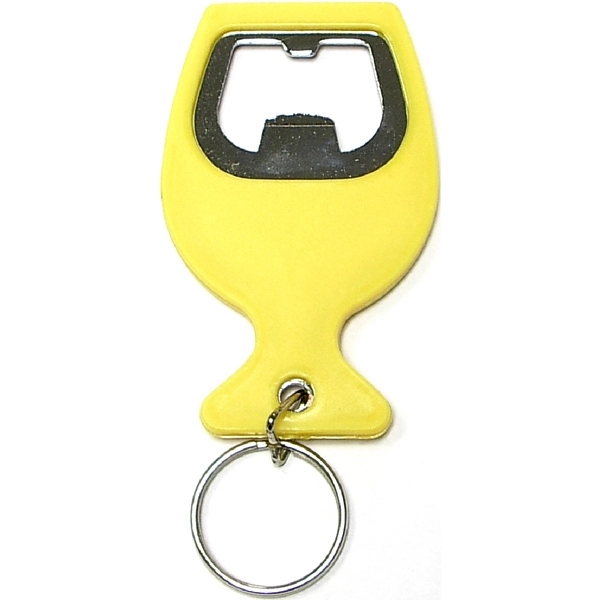 Yellow color option for Wine Cup Shape Bottle Opener  Key Chain