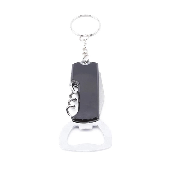 Black color option for Wine Bottle Opener Keychain