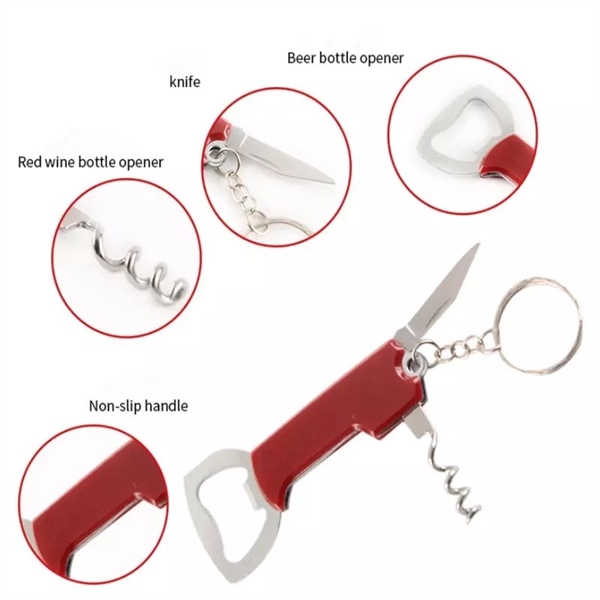 Wine Red color option for Wine Bottle Opener Keychain
