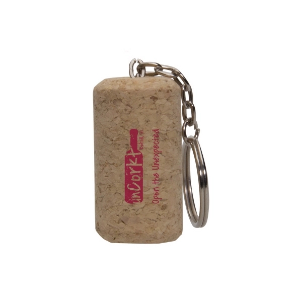 Natural color option for Wine Cork Keytag