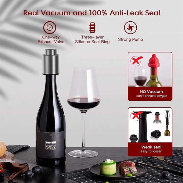 Black color option for Stainless Steel Reusable Wine Saver
