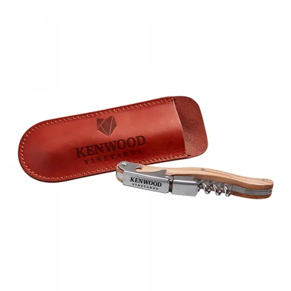 Leather color option for Leather Corkscrew Gift Sleeve