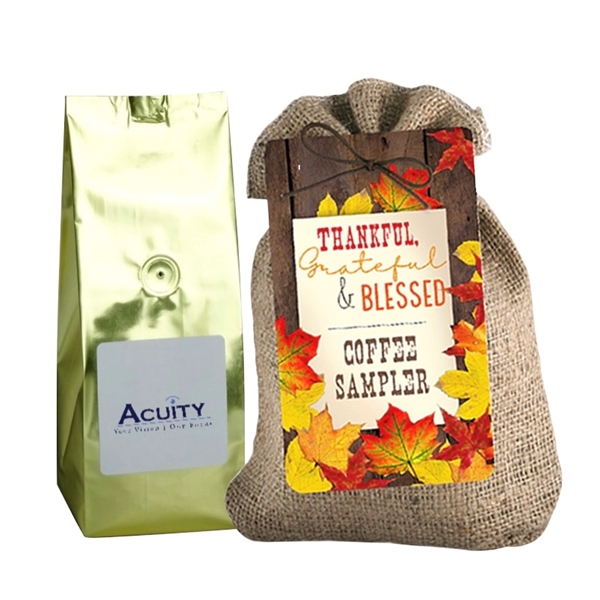 Brown color option for Pumpkin Spice Coffee Jute Bag