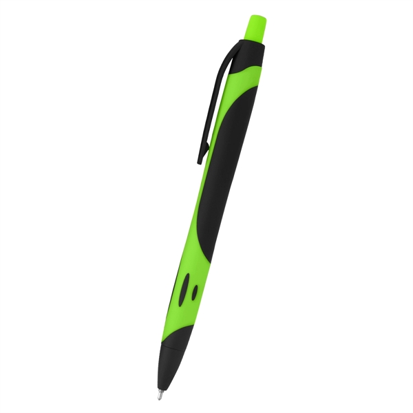 Black With Lime color option for Sleek Write Two Tone Rubberized Pen