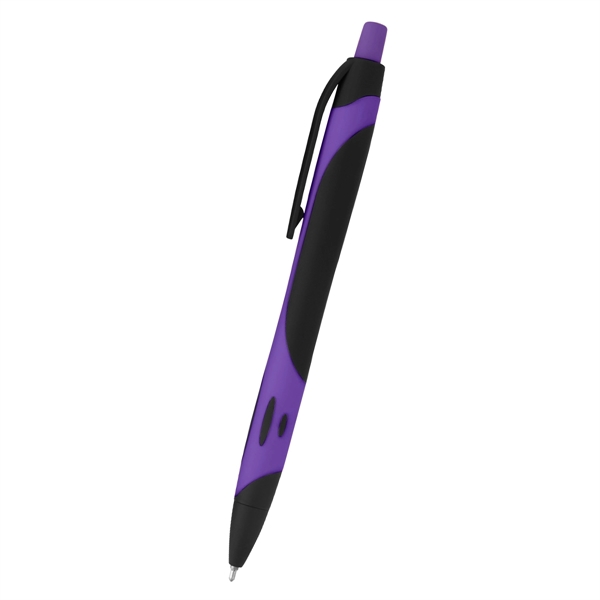 Black With Purple color option for Sleek Write Two Tone Rubberized Pen