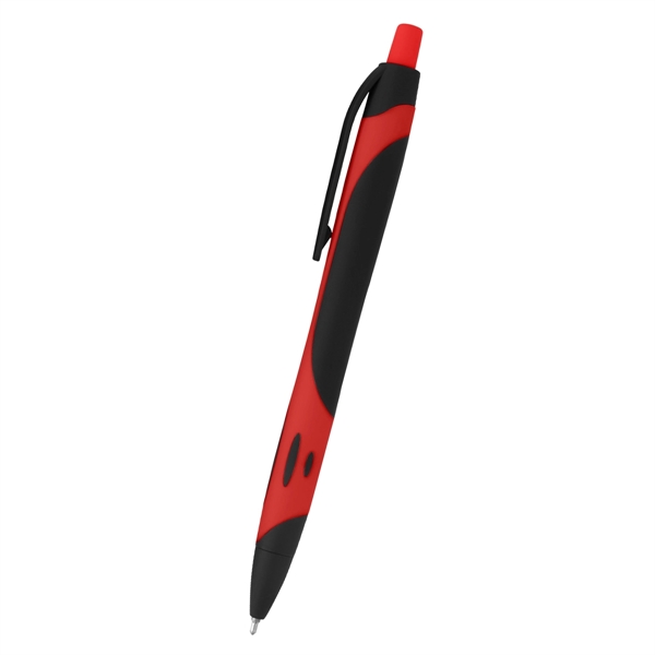 Black With Red color option for Sleek Write Two Tone Rubberized Pen