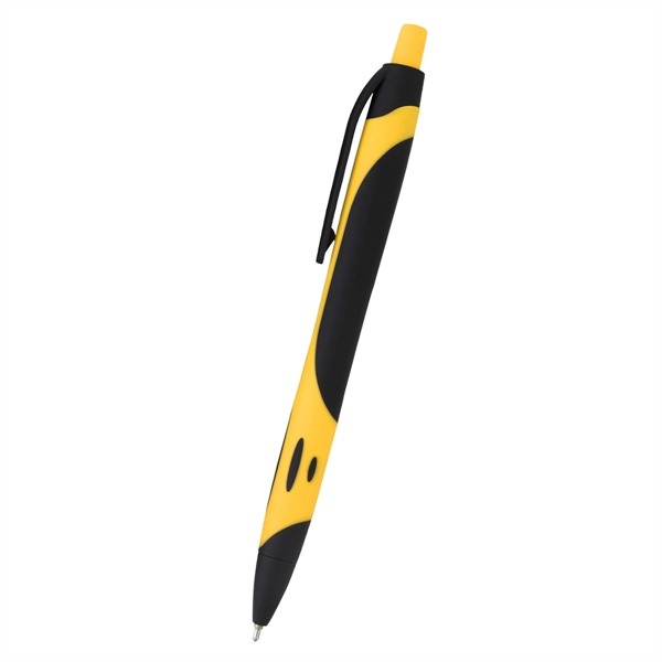 Black With Yellow color option for Sleek Write Two Tone Rubberized Pen