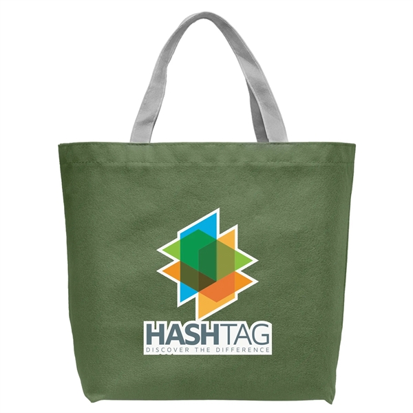 Dark Green color option for Julian Rpet Recycled Non Woven Shopping Tote Bag