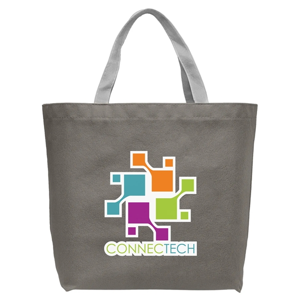 Gray color option for Julian Rpet Recycled Non Woven Shopping Tote Bag