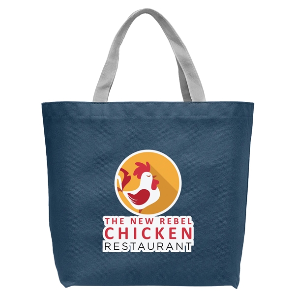 Navy Blue color option for Julian Rpet Recycled Non Woven Shopping Tote Bag