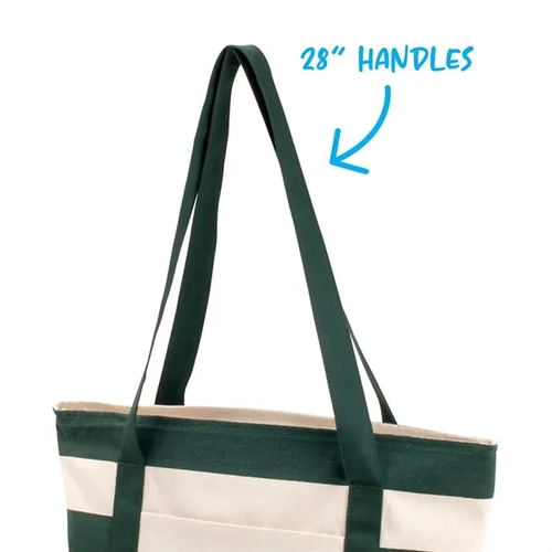 Main photo of Striped Accent Boat Tote