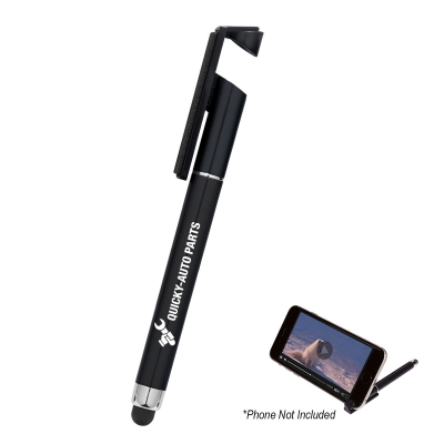 Black color option for Stylus Pen With Phone Stand And Screen Cleaner