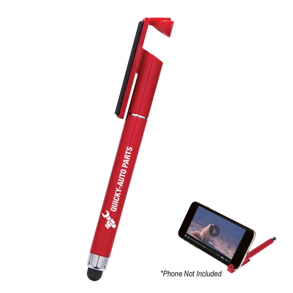 Red color option for Stylus Pen With Phone Stand And Screen Cleaner