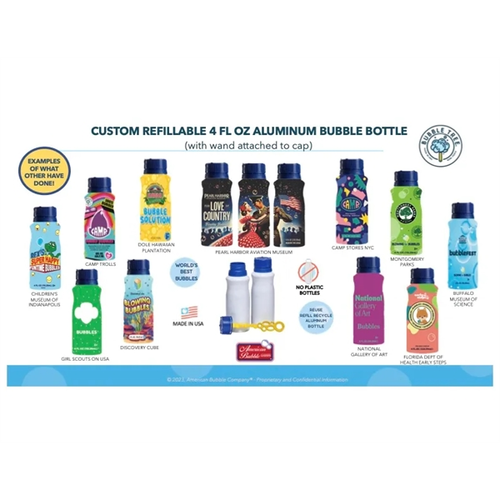 Photo of Aluminum Refillable Bubble Bottles