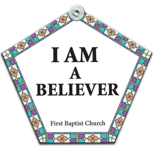 Main photo of Church Paper Window Sign (Approximately 8"X8")