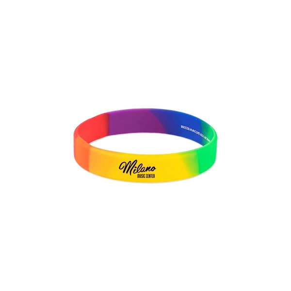 Rainbow color option for Pride Silicone Wristband