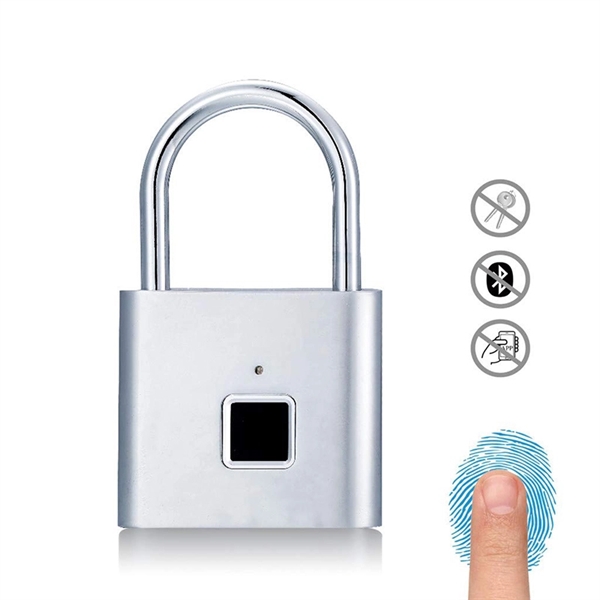 Silver color option for Usb Charging Fingerprint Padlock